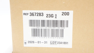 BD 367283 Vacutainer Safety-Lok Blood Collection Set 23Gx3/4in x 12In-Box of 200